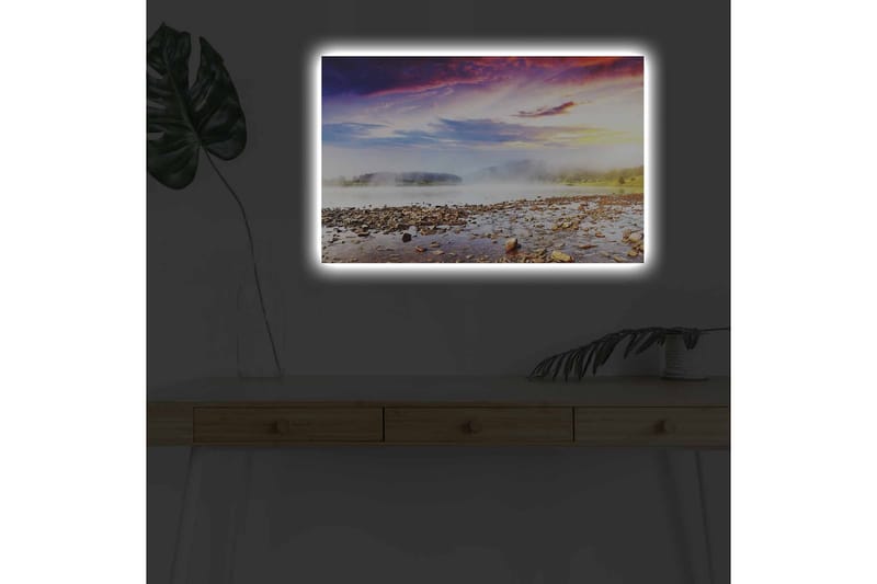 Väggdekor LED-belysning Canvas Målning - Inredning - Tavlor & konst - Canvastavlor