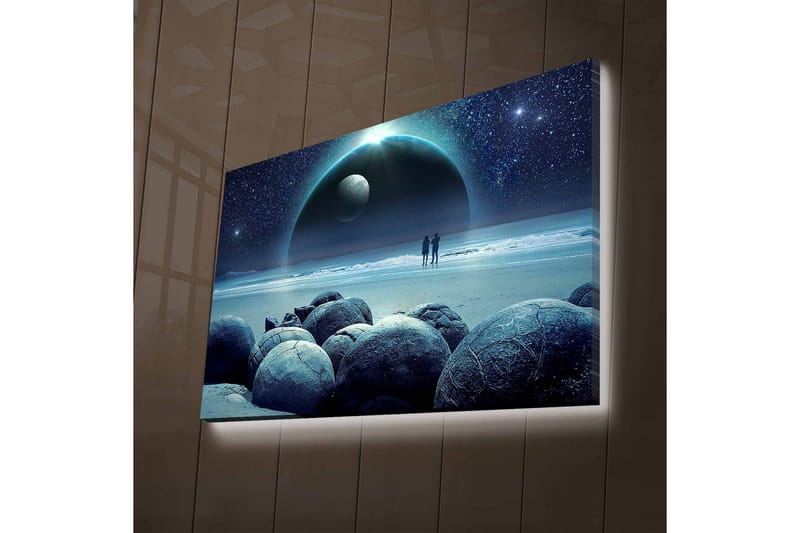 Väggdekor LED-belysning Canvas Målning - Inredning - Tavlor & konst - Canvastavlor