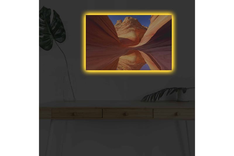 Väggdekor LED-belysning Canvas Målning - Inredning - Tavlor & konst - Canvastavlor