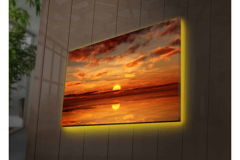 Väggdekor LED-belysning Canvas Målning - Inredning - Tavlor & konst - Canvastavlor