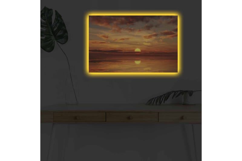 Väggdekor LED-belysning Canvas Målning - Inredning - Tavlor & konst - Canvastavlor