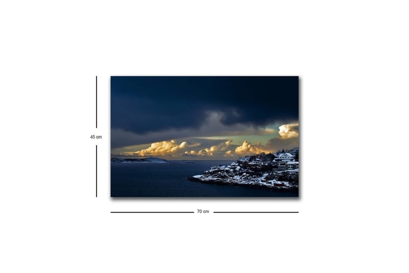 Väggdekor LED-belysning Canvas Målning - Inredning - Tavlor & konst - Canvastavlor