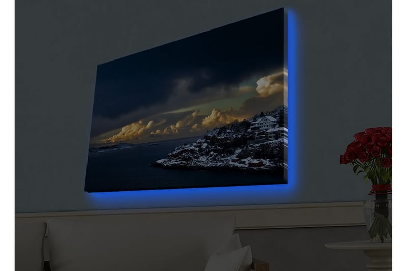 Väggdekor LED-belysning Canvas Målning - Inredning - Tavlor & konst - Canvastavlor
