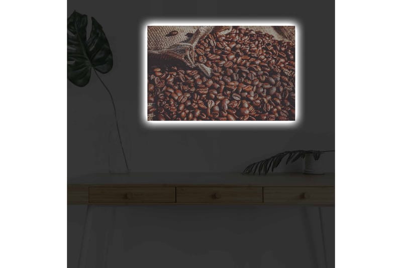 Väggdekor LED-belysning Canvas Målning - Inredning - Tavlor & konst - Canvastavlor