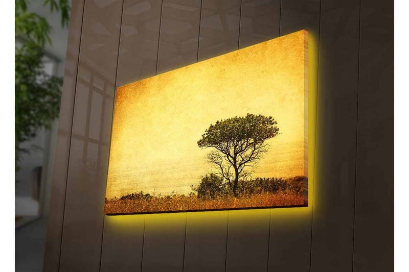 Väggdekor LED-belysning Canvas Målning - Inredning - Tavlor & konst - Canvastavlor