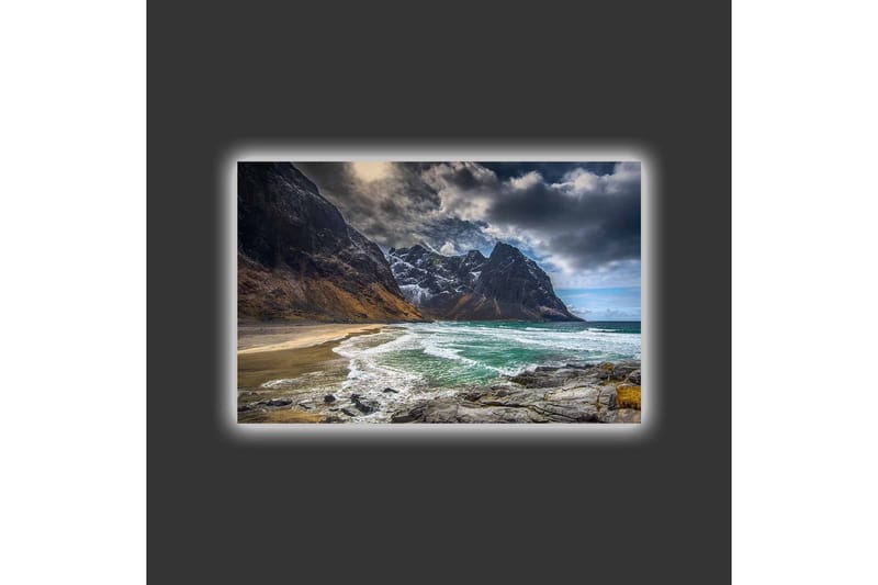 Väggdekor LED-belysning Canvas Målning - Inredning - Tavlor & konst - Canvastavlor