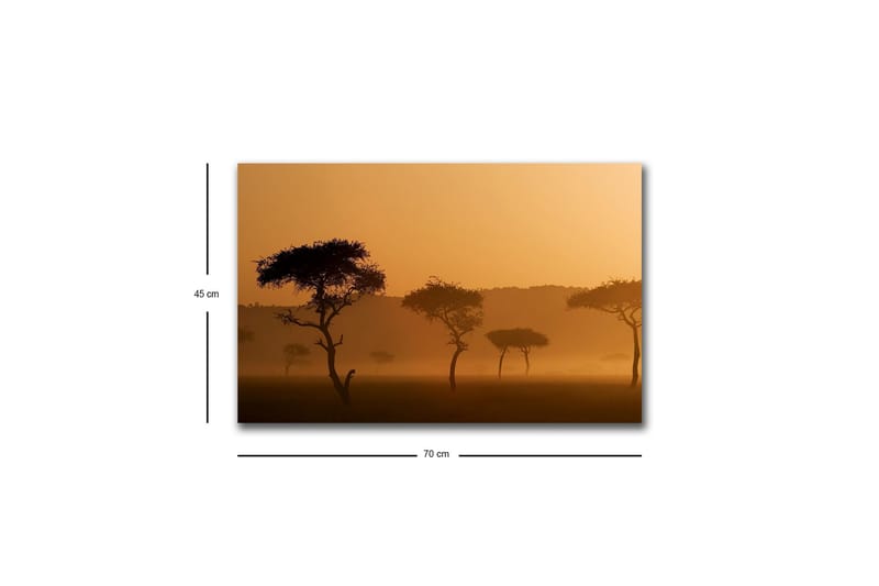 Väggdekor LED-belysning Canvas Målning - Inredning - Tavlor & konst - Canvastavlor