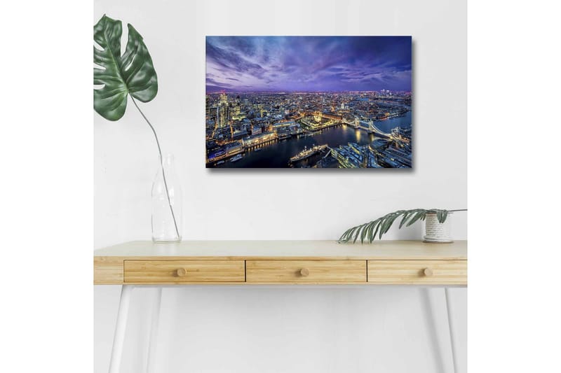 Väggdekor LED-belysning Canvas Målning - Inredning - Tavlor & konst - Canvastavlor