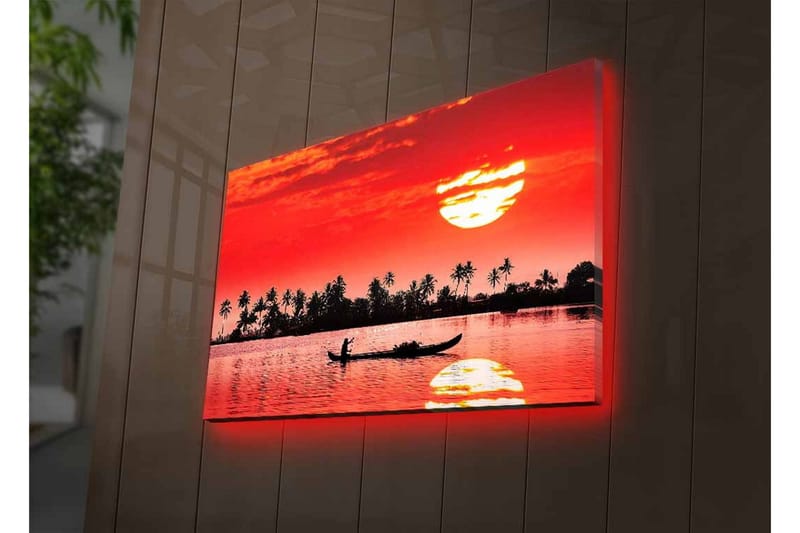 Väggdekor LED-belysning Canvas Målning - Inredning - Tavlor & konst - Canvastavlor