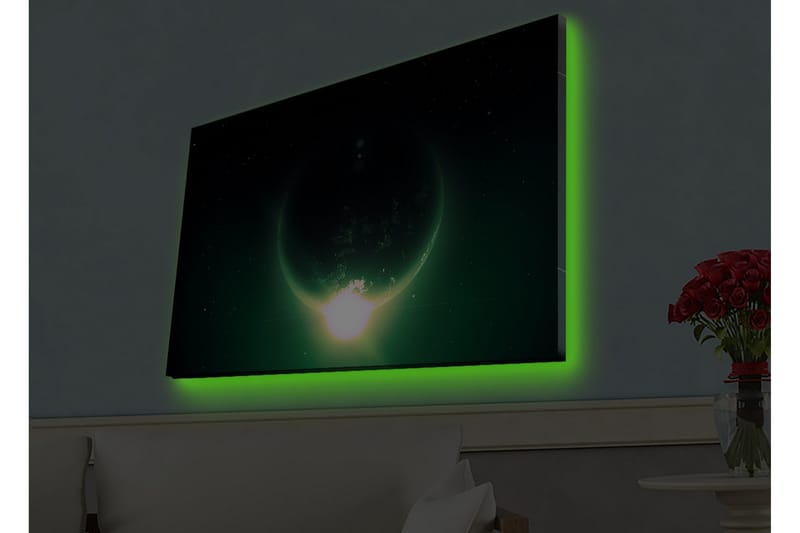 Väggdekor LED-belysning Canvas Målning - Inredning - Tavlor & konst - Canvastavlor