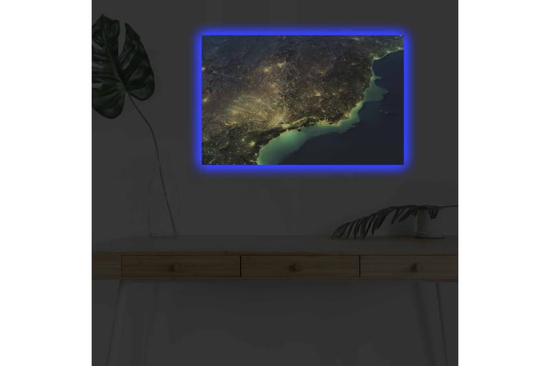Väggdekor LED-belysning Canvas Målning - Inredning - Tavlor & konst - Canvastavlor