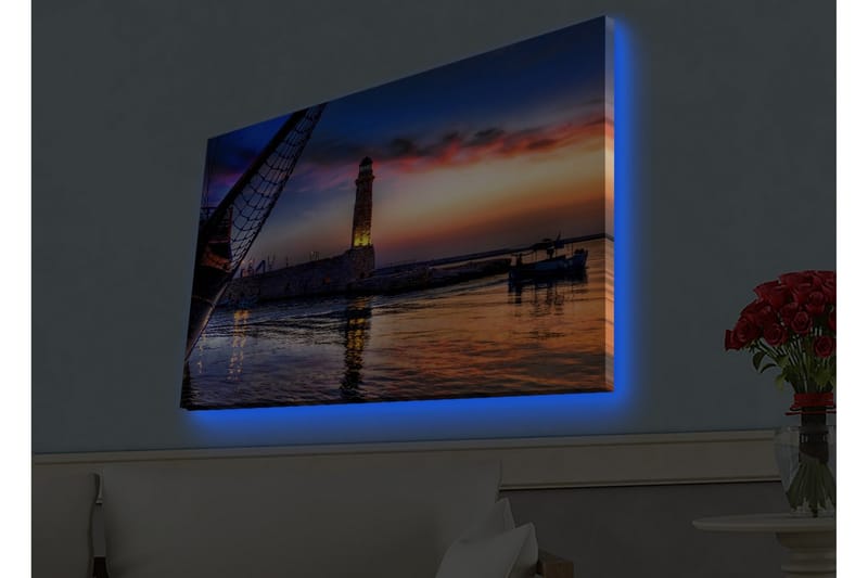 Väggdekor LED-belysning Canvas Målning - Inredning - Tavlor & konst - Canvastavlor