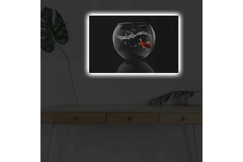 Väggdekor LED-belysning Canvas Målning - Inredning - Tavlor & konst - Canvastavlor