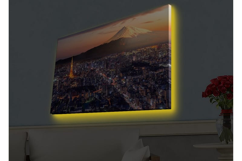 Väggdekor LED-belysning Canvas Målning - Inredning - Tavlor & konst - Canvastavlor