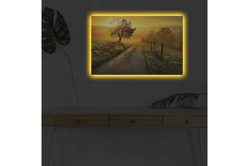 Väggdekor LED-belysning Canvas Målning - Inredning - Tavlor & konst - Canvastavlor