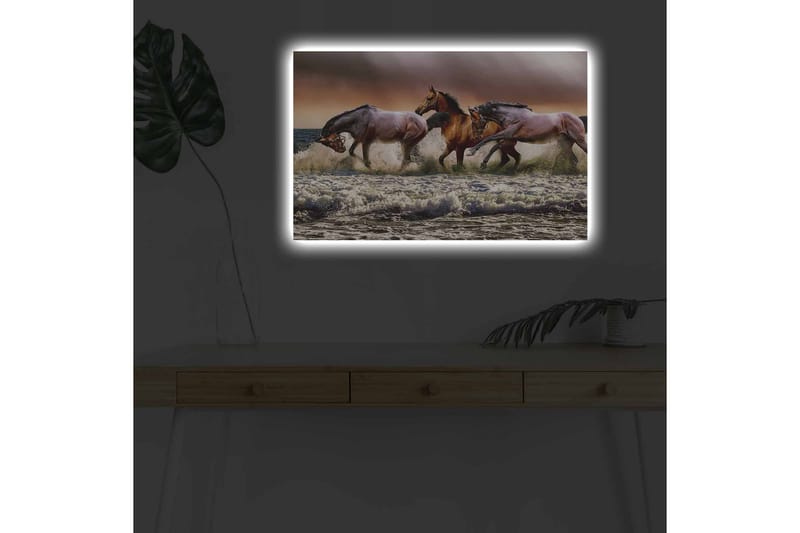 Väggdekor LED-belysning Canvas Målning - Inredning - Tavlor & konst - Canvastavlor