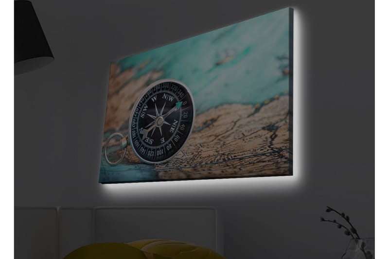 Väggdekor LED-belysning Canvas Målning - Inredning - Tavlor & konst - Canvastavlor