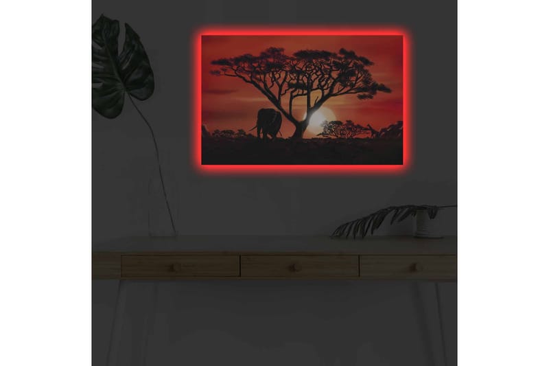 Väggdekor LED-belysning Canvas Målning - Inredning - Tavlor & konst - Canvastavlor