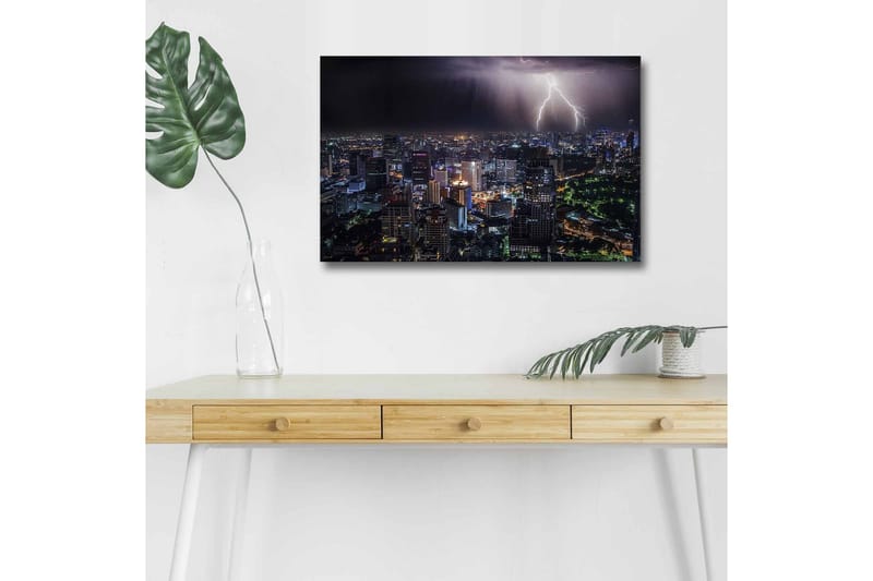 Väggdekor LED-belysning Canvas Målning - Inredning - Tavlor & konst - Canvastavlor