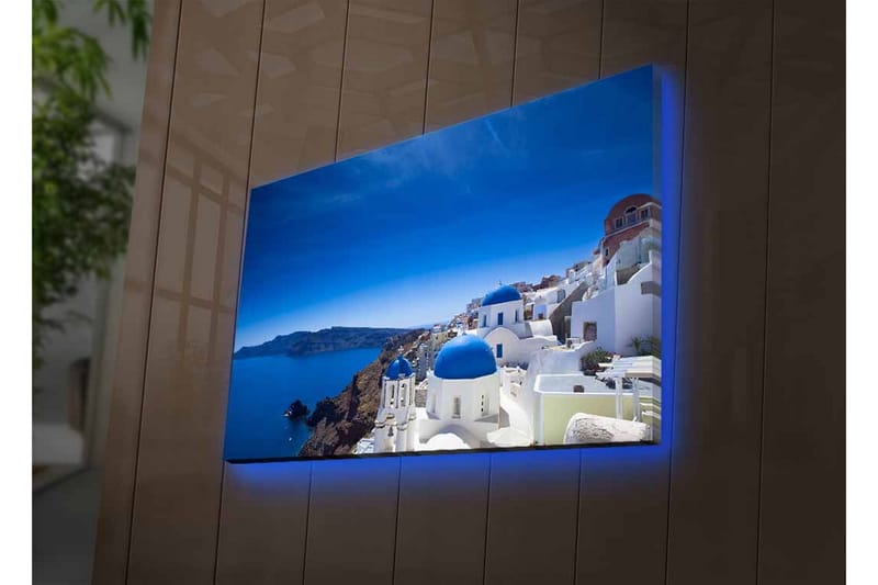Väggdekor LED-belysning Canvas Målning - Inredning - Tavlor & konst - Canvastavlor