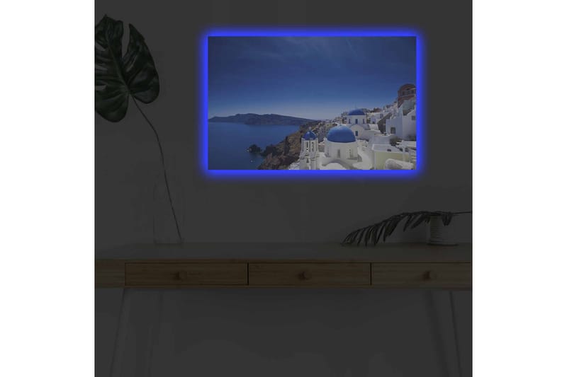 Väggdekor LED-belysning Canvas Målning - Inredning - Tavlor & konst - Canvastavlor