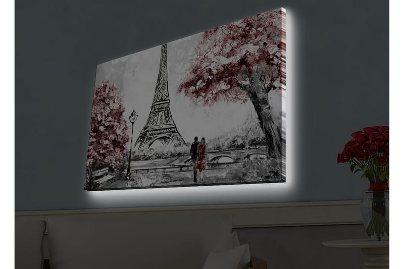 Väggdekor LED-belysning Canvas Målning - Inredning - Tavlor & konst - Canvastavlor