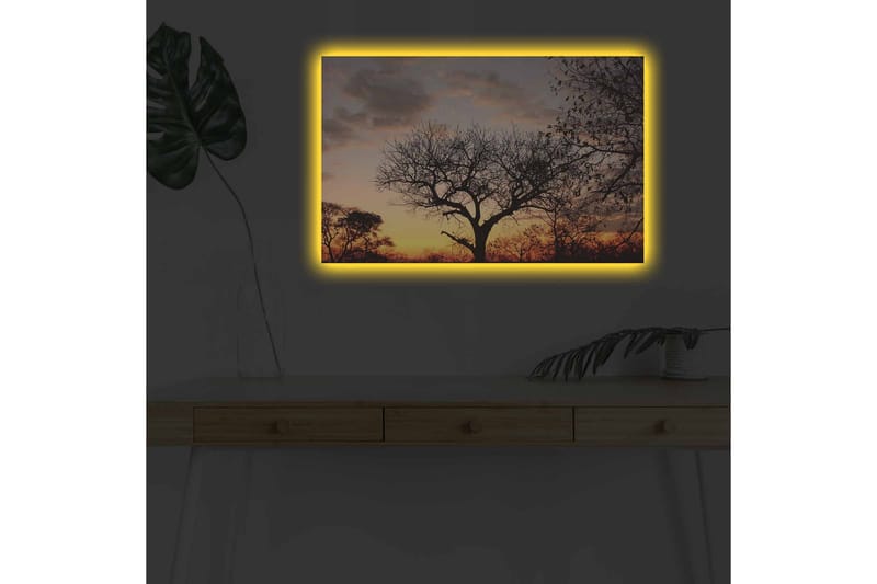 Väggdekor LED-belysning Canvas Målning - Inredning - Tavlor & konst - Canvastavlor
