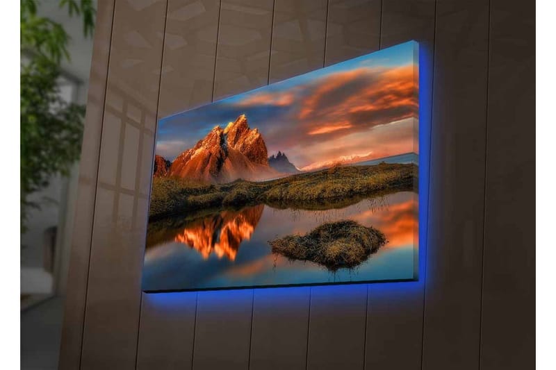 Väggdekor LED-belysning Canvas Målning - Inredning - Tavlor & konst - Canvastavlor