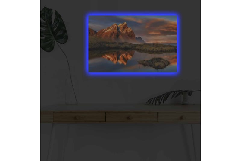 Väggdekor LED-belysning Canvas Målning - Inredning - Tavlor & konst - Canvastavlor