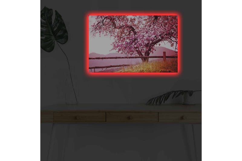 Väggdekor LED-belysning Canvas Målning - Inredning - Tavlor & konst - Canvastavlor