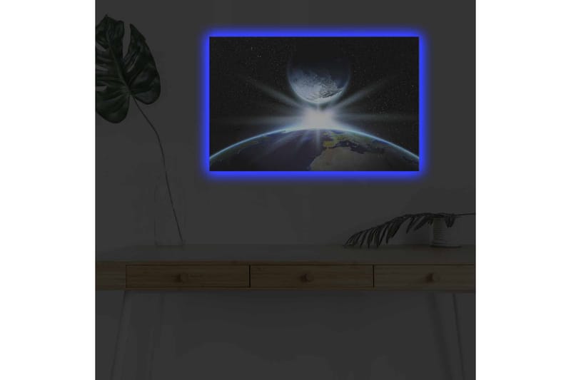 Väggdekor LED-belysning Canvas Målning - Inredning - Tavlor & konst - Canvastavlor