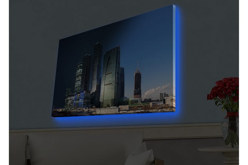 Väggdekor LED-belysning Canvas Målning - Inredning - Tavlor & konst - Canvastavlor