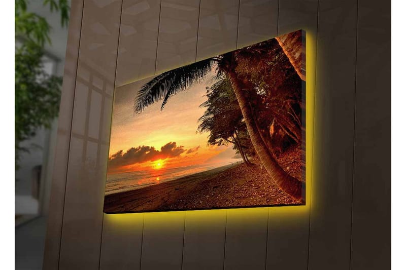 Väggdekor LED-belysning Canvas Målning - Inredning - Tavlor & konst - Canvastavlor