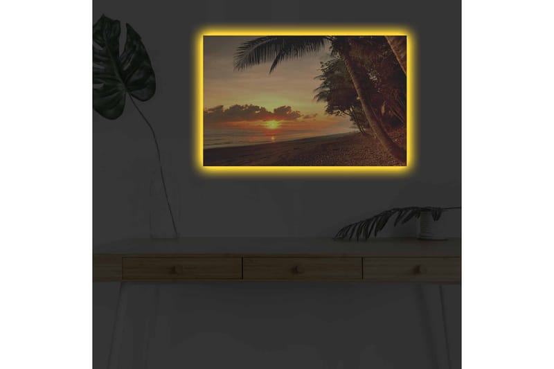Väggdekor LED-belysning Canvas Målning - Inredning - Tavlor & konst - Canvastavlor