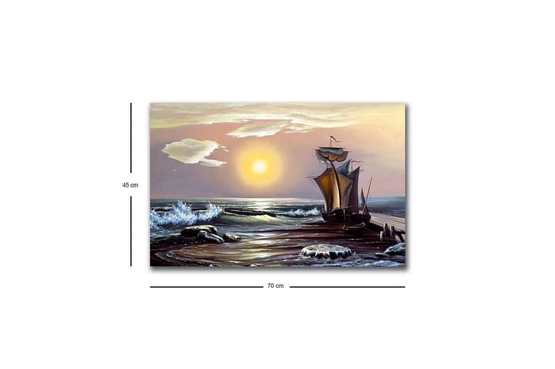 Väggdekor LED-belysning Canvas Målning - Inredning - Tavlor & konst - Canvastavlor