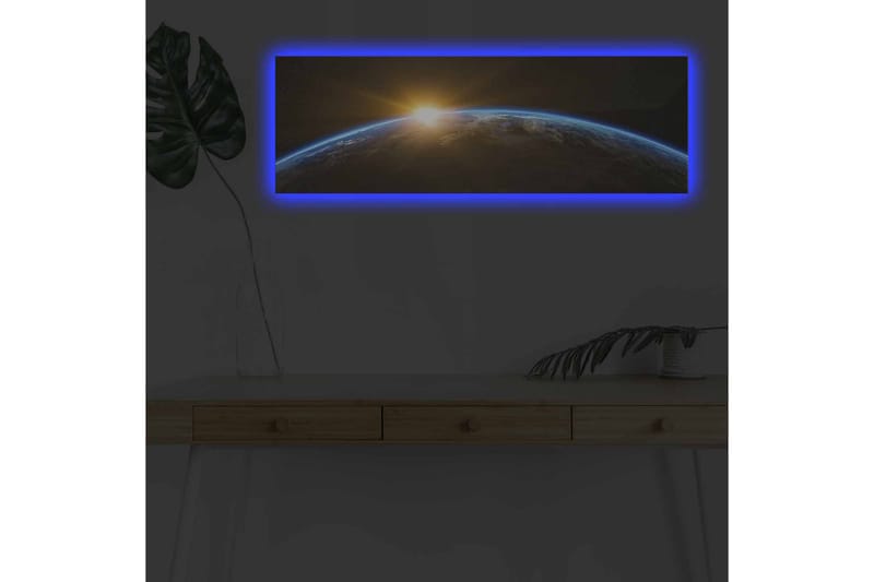 Väggdekor LED-belysning Canvas Målning - Inredning - Tavlor & konst - Canvastavlor
