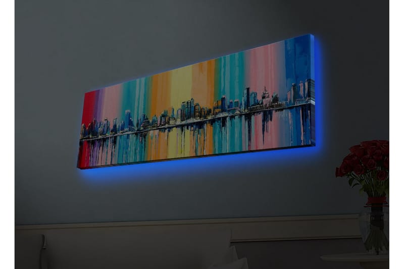 Väggdekor LED-belysning Canvas Målning - Inredning - Tavlor & konst - Canvastavlor