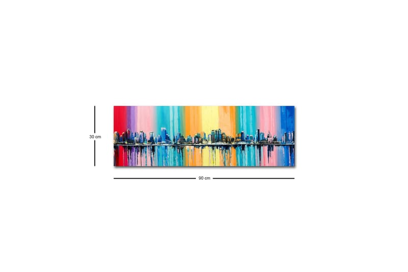Väggdekor LED-belysning Canvas Målning - Inredning - Tavlor & konst - Canvastavlor