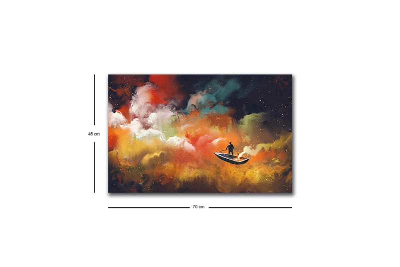 Väggdekor LED-belysning Canvas Målning - Inredning - Tavlor & konst - Canvastavlor