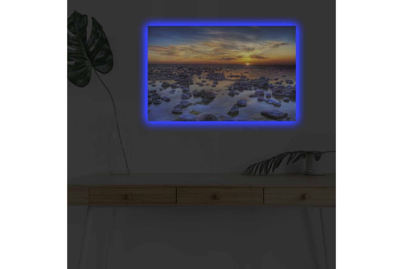 Väggdekor LED-belysning Canvas Målning - Inredning - Tavlor & konst - Canvastavlor