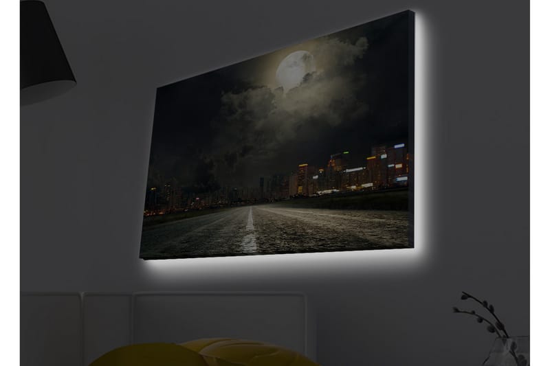 Väggdekor LED-belysning Canvas Målning - Inredning - Tavlor & konst - Canvastavlor