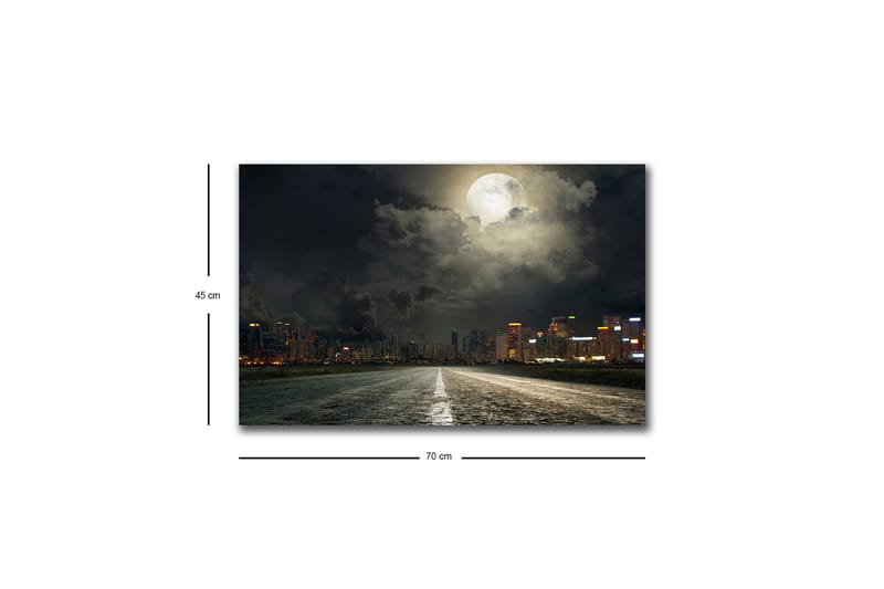 Väggdekor LED-belysning Canvas Målning - Inredning - Tavlor & konst - Canvastavlor
