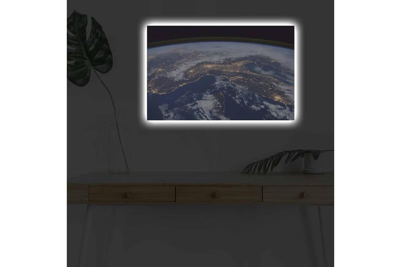 Väggdekor LED-belysning Canvas Målning - Inredning - Tavlor & konst - Canvastavlor