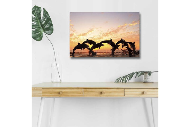 Väggdekor LED-belysning Canvas Målning - Inredning - Tavlor & konst - Canvastavlor