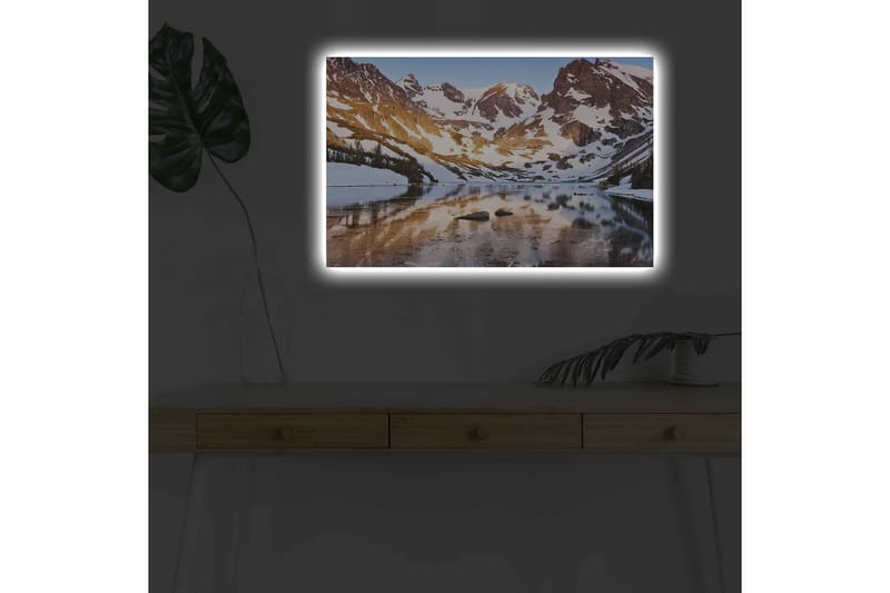 Väggdekor LED-belysning Canvas Målning - Inredning - Tavlor & konst - Canvastavlor