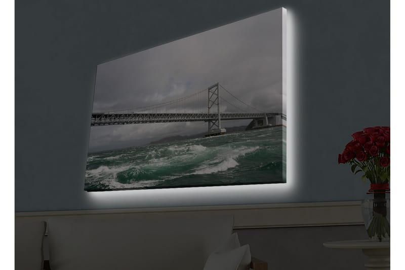 Väggdekor LED-belysning Canvas Målning - Inredning - Tavlor & konst - Canvastavlor