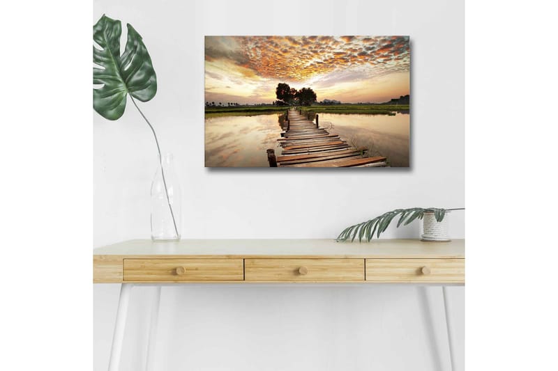 Väggdekor LED-belysning Canvas Målning - Inredning - Tavlor & konst - Canvastavlor