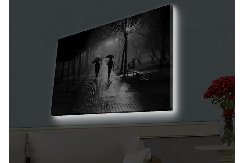 Väggdekor LED-belysning Canvas Målning - Inredning - Tavlor & konst - Canvastavlor