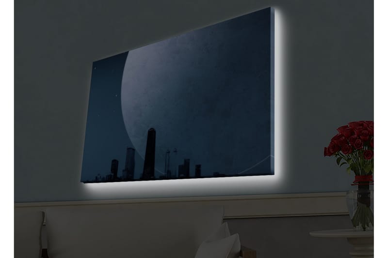 Väggdekor LED-belysning Canvas Målning - Inredning - Tavlor & konst - Canvastavlor