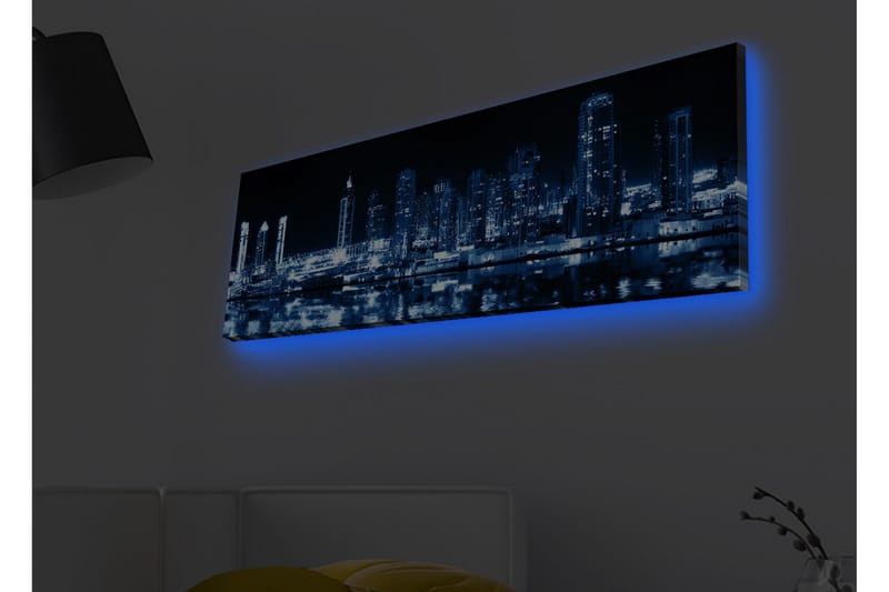 Väggdekor LED-belysning Canvas Målning - Inredning - Tavlor & konst - Canvastavlor